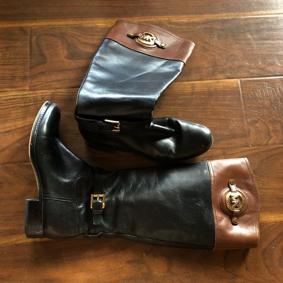 Micheal Kors  Stockard Two-Tone riding boot - Picture 1 of 6